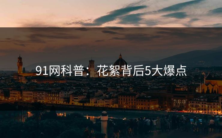 91网科普：花絮背后5大爆点